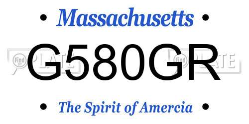 G580GR Massachusetts License Plate