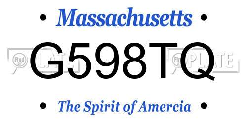 G598TQ Massachusetts License Plate