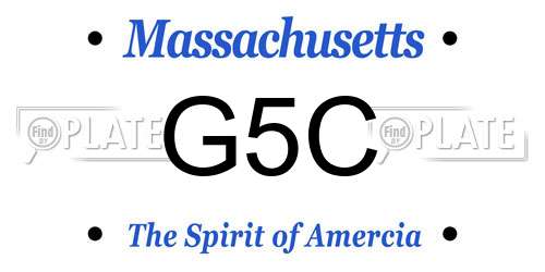 G5C Massachusetts License Plate