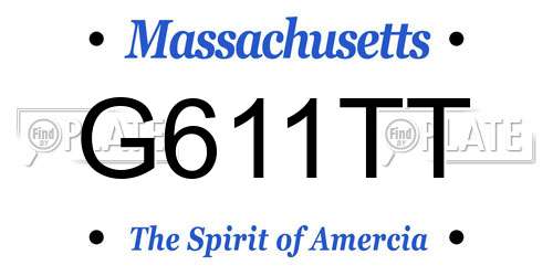 G611TT Massachusetts License Plate