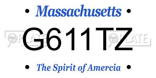 G611TZ Massachusetts License Plate