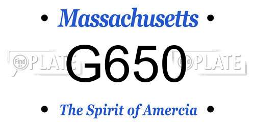 G650 Massachusetts License Plate