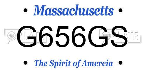 G656GS Massachusetts License Plate