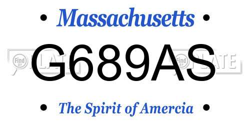 G689AS Massachusetts License Plate