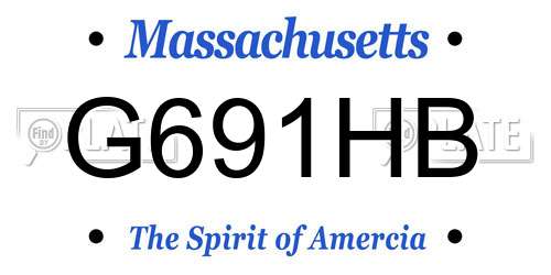 G691HB Massachusetts License Plate