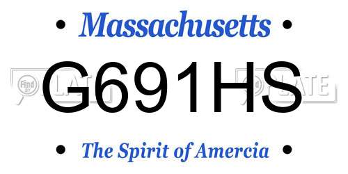 G691HS Massachusetts License Plate