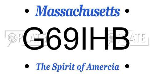 G69IHB Massachusetts License Plate