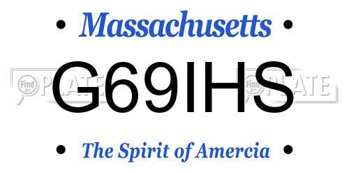 G69IHS Massachusetts License Plate
