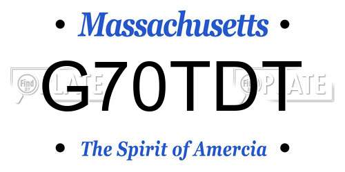 G70TDT Massachusetts License Plate