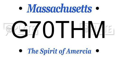 G70THM Massachusetts License Plate