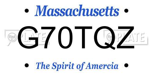 G70TQZ Massachusetts License Plate