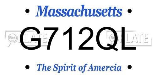 G712QL Massachusetts License Plate