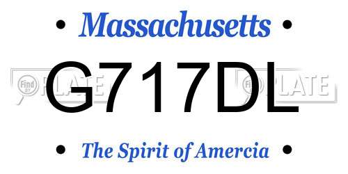 G717DL Massachusetts License Plate