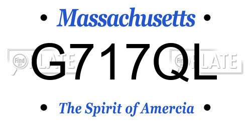 G717QL Massachusetts License Plate
