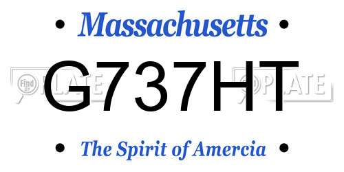 G737HT Massachusetts License Plate