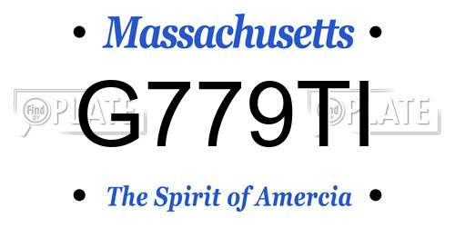 G779TI Massachusetts License Plate