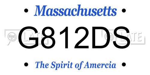 G812DS Massachusetts License Plate