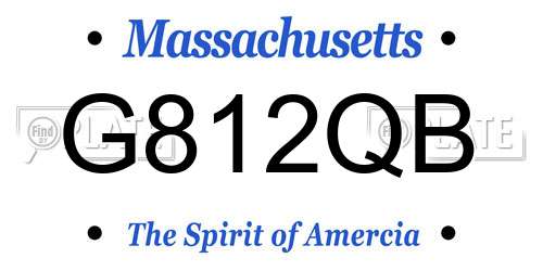 G812QB Massachusetts License Plate