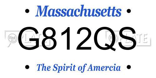 G812QS Massachusetts License Plate