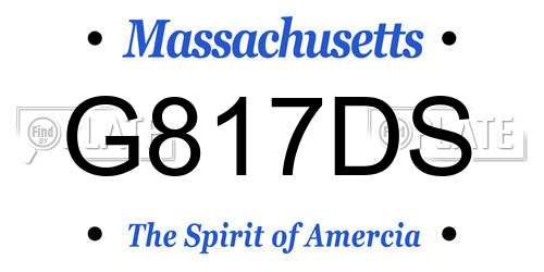 G817DS Massachusetts License Plate