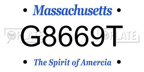 G8669T Massachusetts License Plate