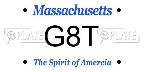 G8T Massachusetts License Plate