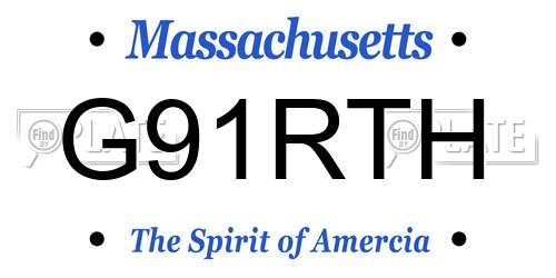 G91RTH Massachusetts License Plate