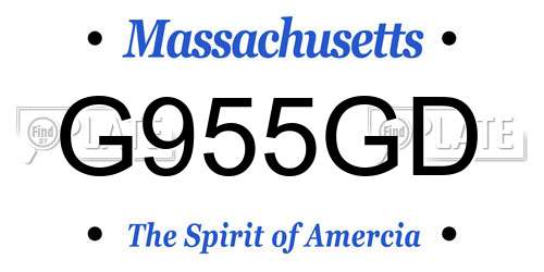 G955GD Massachusetts License Plate