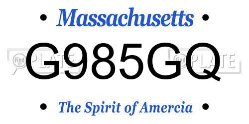 G985GQ Massachusetts License Plate
