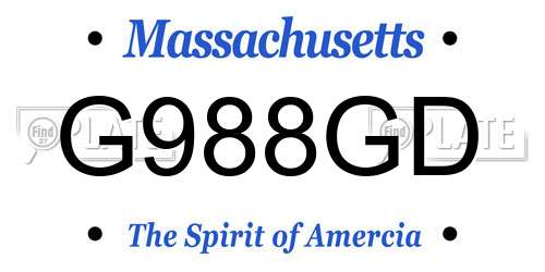 G988GD Massachusetts License Plate