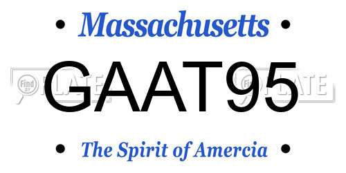GAAT95 Massachusetts License Plate