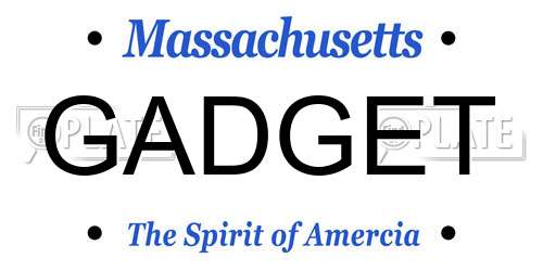GADGET Massachusetts License Plate