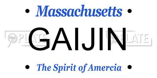 GAIJIN Massachusetts License Plate