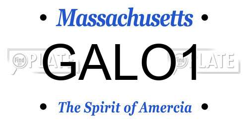 GALO1 Massachusetts License Plate