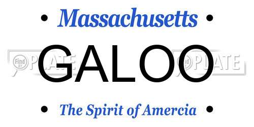 GALOO Massachusetts License Plate