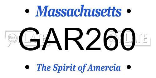 GAR260 Massachusetts License Plate