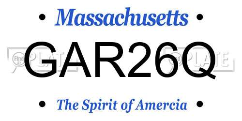 GAR26Q Massachusetts License Plate