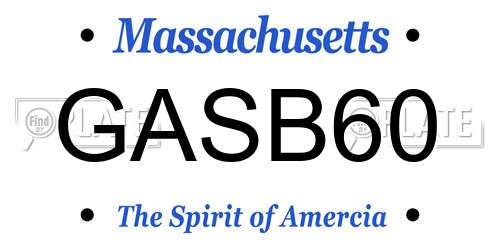 GASB60 Massachusetts License Plate
