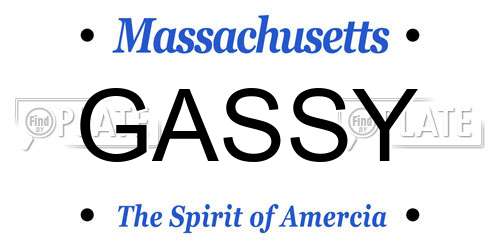 GASSY Massachusetts License Plate