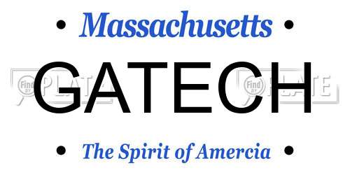 GATECH Massachusetts License Plate