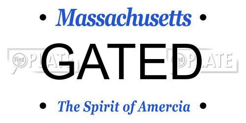 GATED Massachusetts License Plate