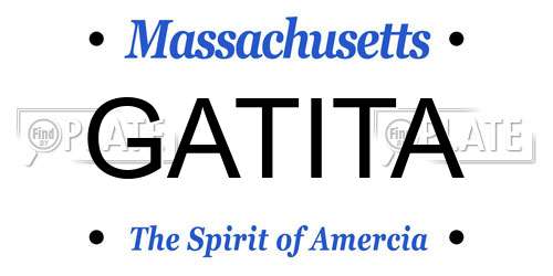 GATITA Massachusetts License Plate