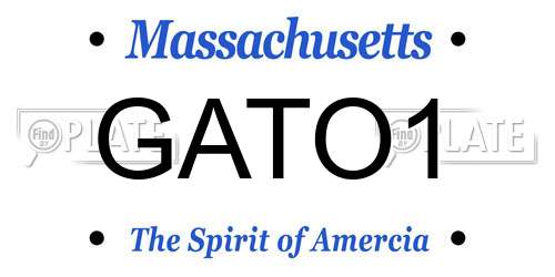 GATO1 Massachusetts License Plate
