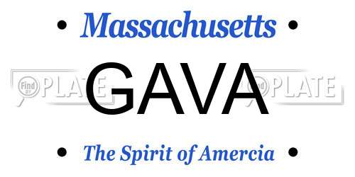 GAVA Massachusetts License Plate