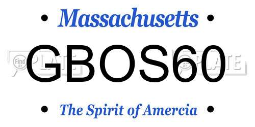 GBOS60 Massachusetts License Plate