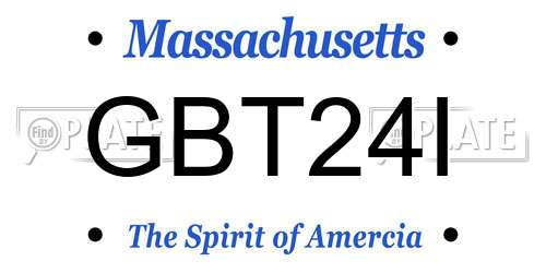 GBT24I Massachusetts License Plate