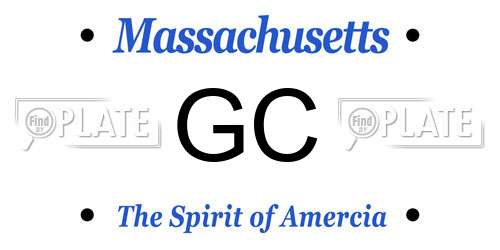 GC Massachusetts License Plate