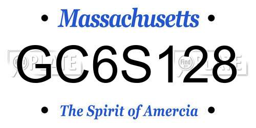 GC6S128 Massachusetts License Plate