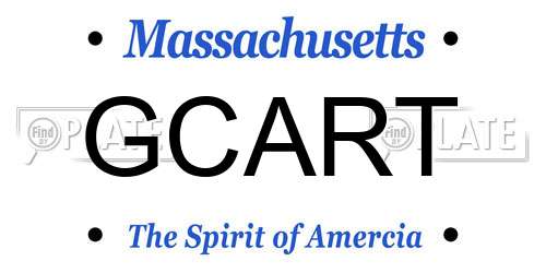 GCART Massachusetts License Plate
