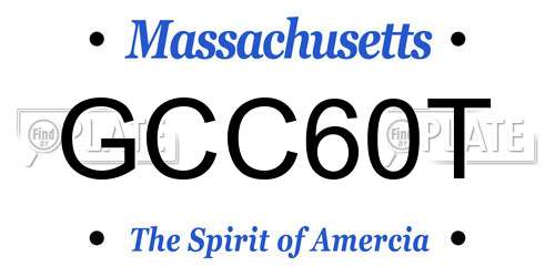 GCC60T Massachusetts License Plate